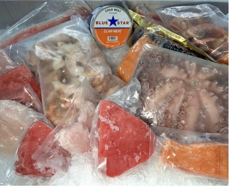 Frozen seafood selection